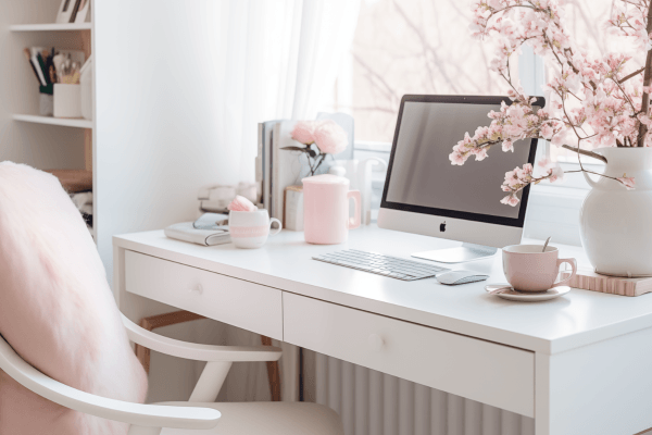 Mesa dobrável de parede com prateleira: boa opção para home office compacto?